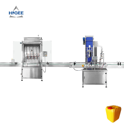 La CINA HIGEE jerry può 5 litri di liquido chimico di riempimento macchina di tappo con la macchina di etichettatura fornitore